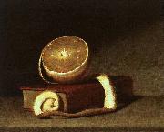 Raphaelle Peale, Still Life with Orange and Book